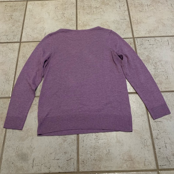 Cleo Petites Purple Knit Sweater with Yoke Detail - Size M/M - Picture 5 of 6
